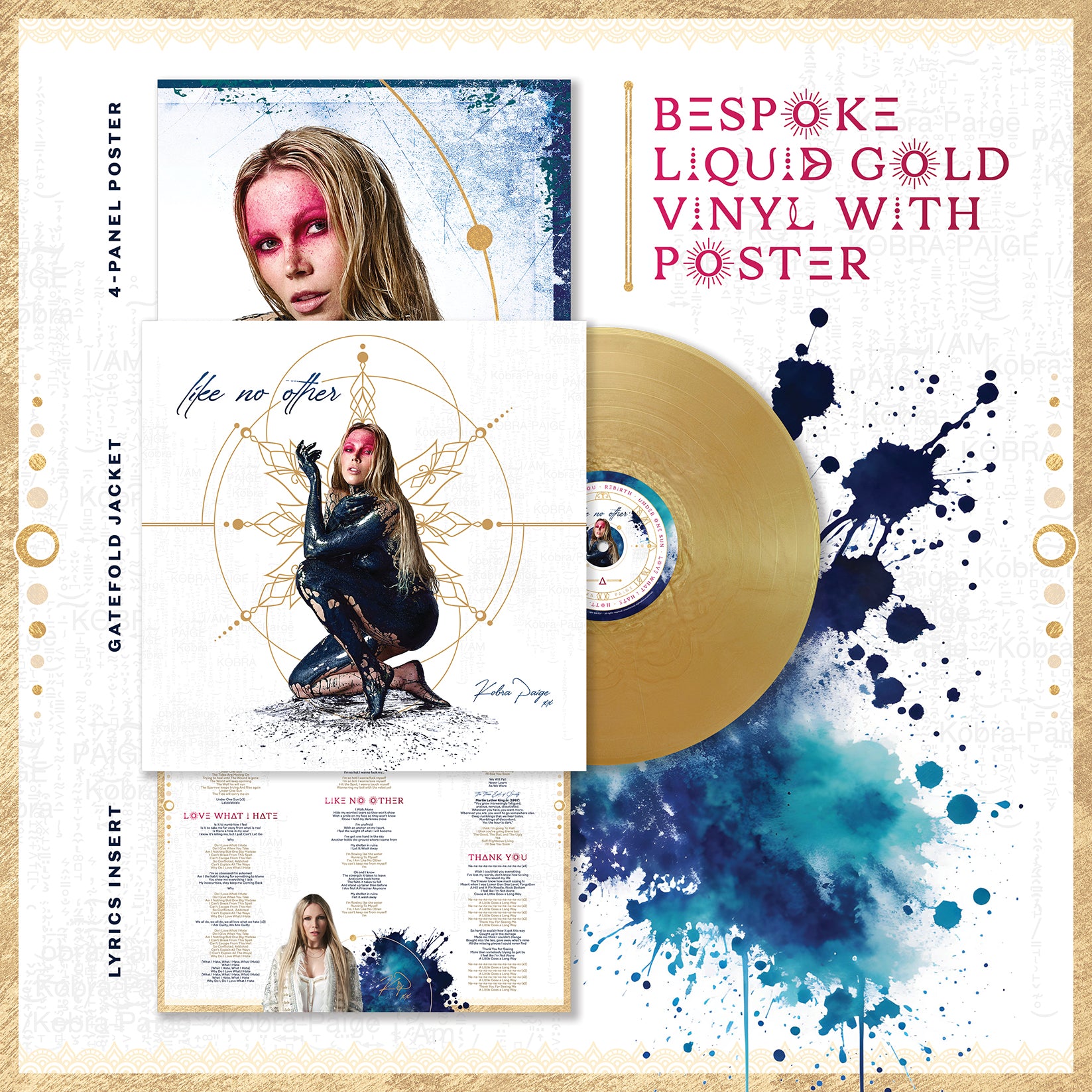 LIKE NO OTHER – BESPOKE, LIQUID GOLD FOIL VINYL WITH POSTER