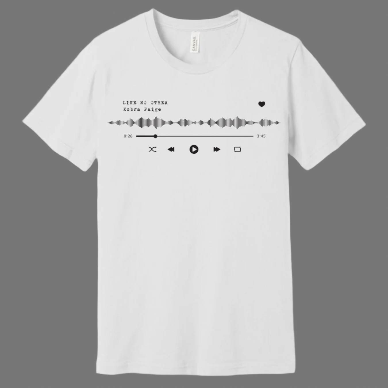 LYRIC + AUDIO PLAYER WHITE TEE